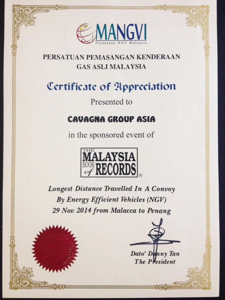 Cavagna Group On The Malaysia Book Of Records Cavagna Group Asia Official Website